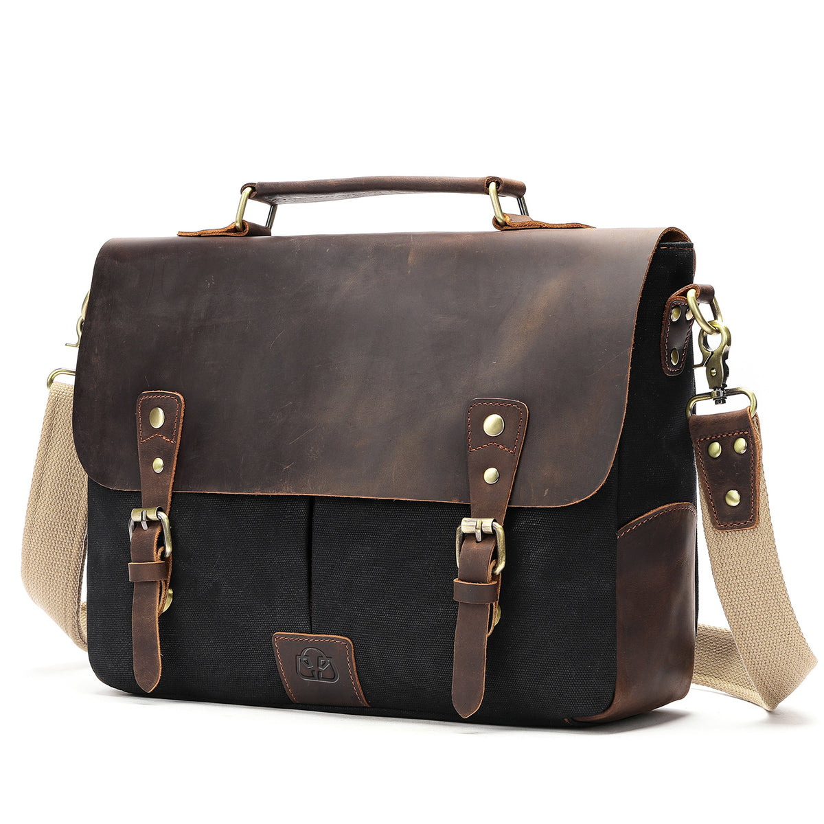 Canvas Briefcase Laptop Bag for Men with 14 Inch Sleeve 2