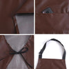 faux leather apron waterproof kitchen work wear