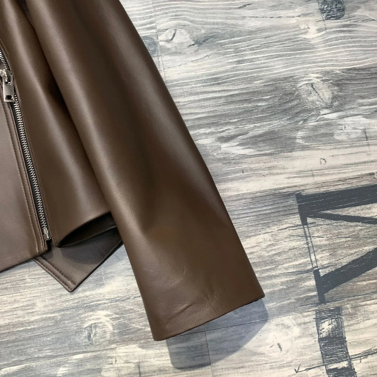 Women Genuine Sheepskin Leather Slim Moto Jacket