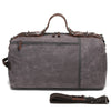 Canvas Duffle Bag with Washed Finish and Top-Grain Cowhide Leather 2