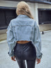 womens cropped denim jacket