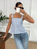 Knotted Back Striped Blouse