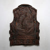 Men’s Genuine Leather Biker Motorcycle Vest