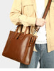 brown briefcase leather crossbody bag