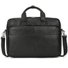 Genuine Leather Carry-On Office Bag with Trolley Strap