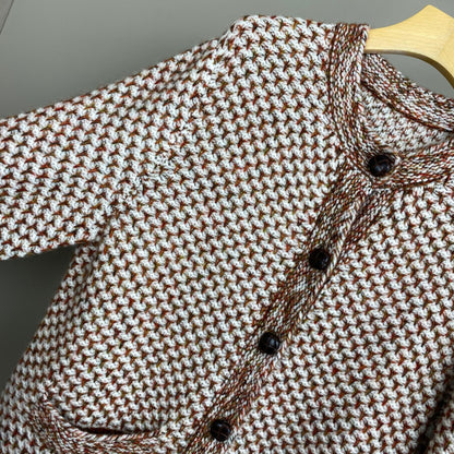 Women Cashmere Wool Cardigan and Knitted Vest Set