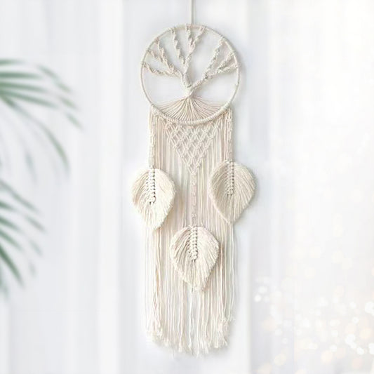 Tree of Life Dream Catcher Macrame Wall Hanging Cotton Boho Tapestry