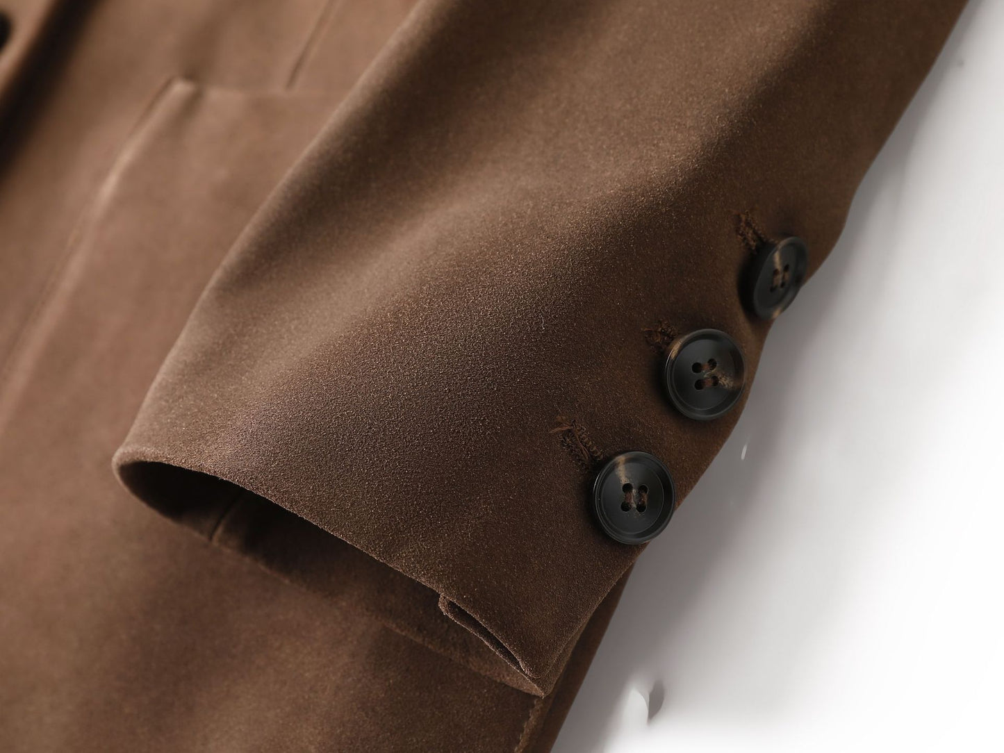 Genuine Leather Suede Jacket Oversized Suit Coat for Women