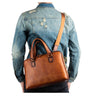 Leather messenger bag for men office travel