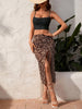 Ruched split thigh maxi dress