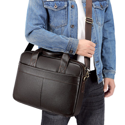 Genuine Leather Business  Office Bag for Men