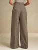 Women's Straight-Leg Beige Trousers