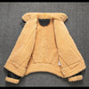 Men Real Sheepskin Shearling Aviator Jacket Winter Coat