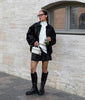 Oversized Faux Leather Jacket for Women