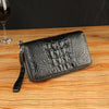 crocodile leather clutch purse