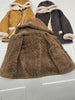 Women Shearling Fur Suede Hooded Coat