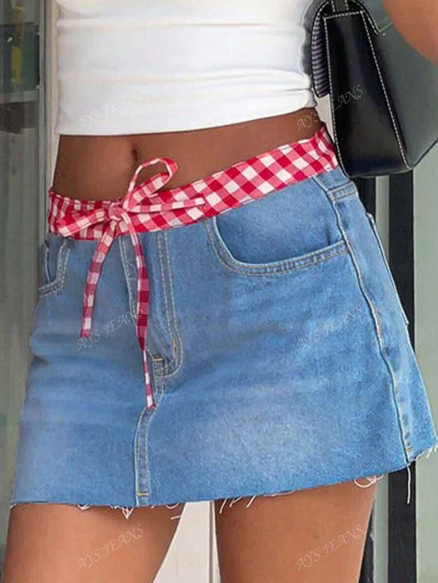 Denim Women Skirt Petite For Summers
