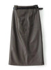 Genuine Leather Skirt High Waisted Slim Fit with Front Slit