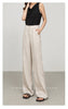 Natural beige wide leg trousers for warm days