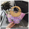 Woven Summer Straw Purse with Bamboo Handle