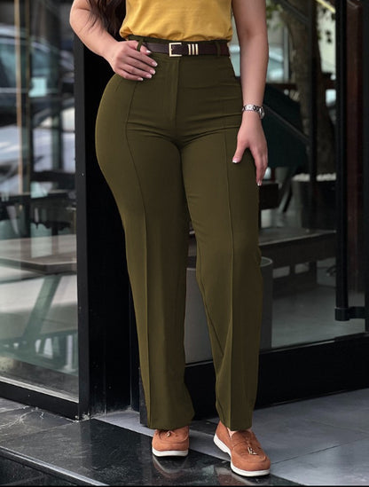 Mint Green Women Straight Leg Pant