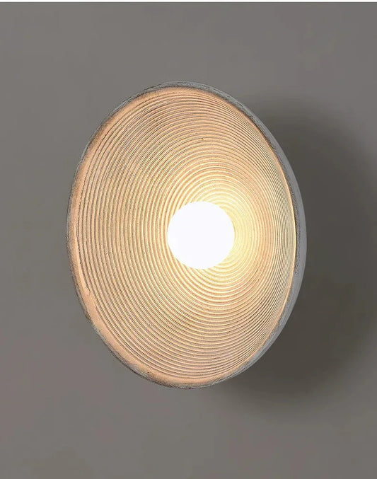 Wabi-Sabi Resin Round Wall Lamp 27cm Lite