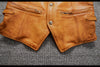 Men Vintage Brown Genuine Leather Vest