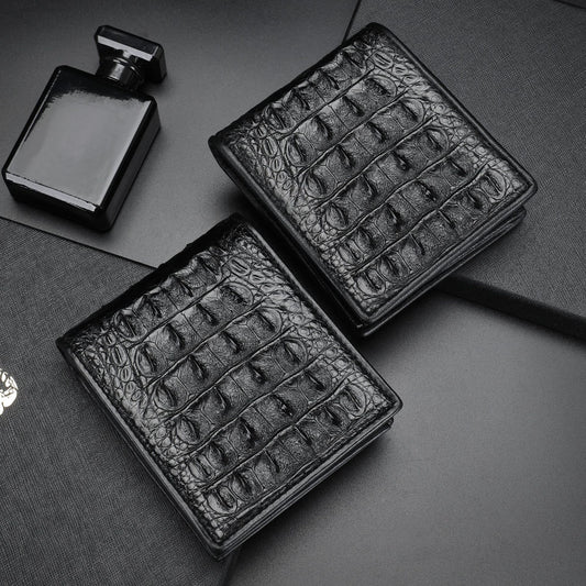Men’s Genuine Crocodile Leather Bifold Wallet