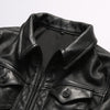 Men Full Grain Calfskin Black Leather Jacket