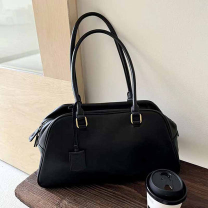 Leather French Tote Bag Underarm Shoulder Purse