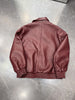 Old Money Style Braided Leather Jacket Loose Fit