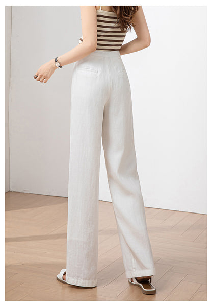 Women linen pants for office and travel