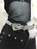 Faux fur diamond waist belt women y2k rhinestone punk style