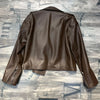 Women Genuine Sheepskin Leather Slim Moto Jacket