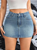 slim womens jean mini skirt