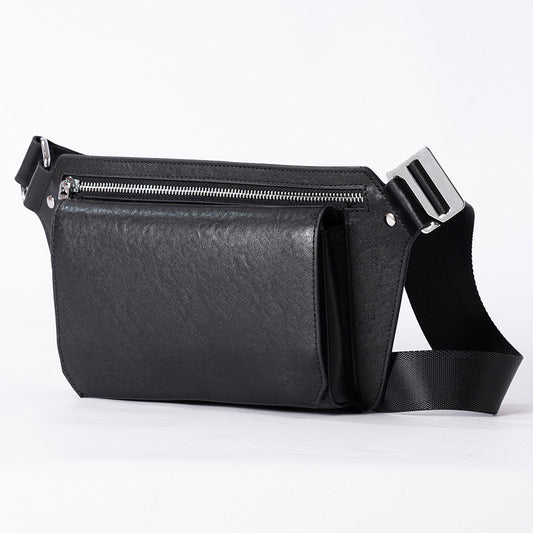 Men's Small Leather Chest Bag with Strap