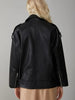 Women’s PU Oversized Leather Biker Jacket