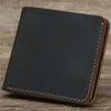 Men’s Genuine Cowhide Leather Bifold Wallet with ID Window
