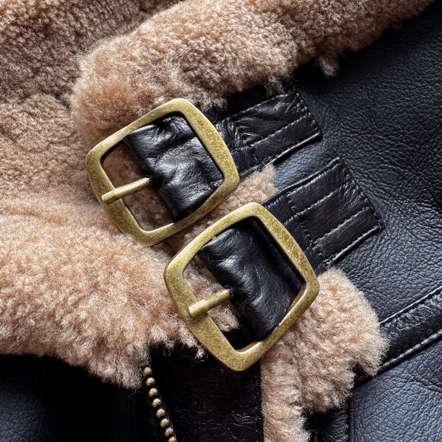 Men Real Shearling Jacket Winter Coat for Men