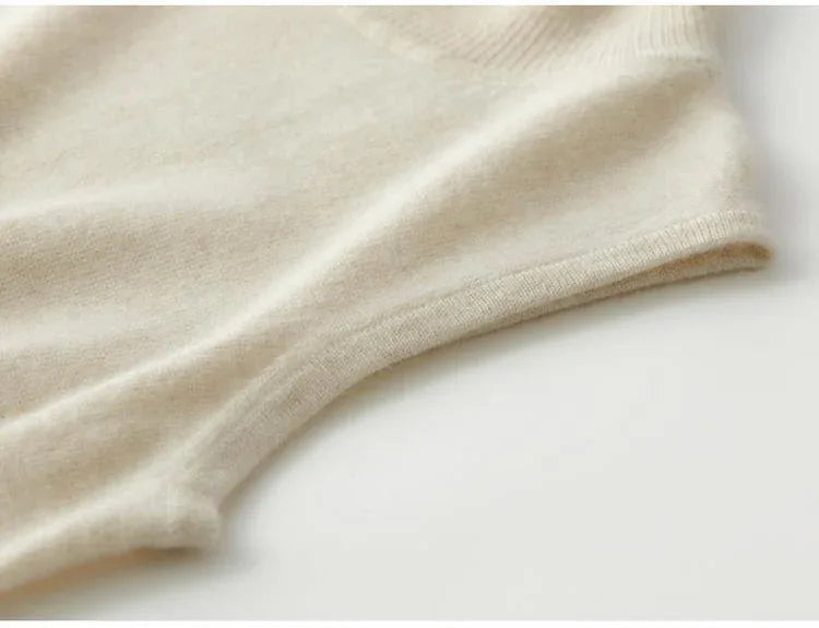 Women's Real Cashmere Sleeveless High-Neck Vest