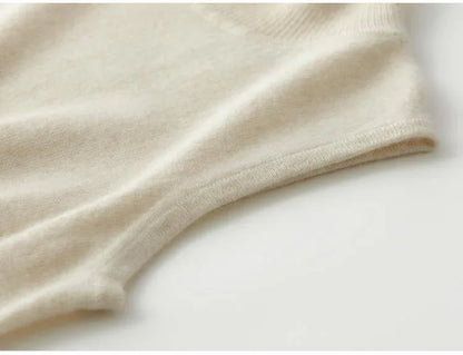 Women's Real Cashmere Sleeveless High-Neck Vest