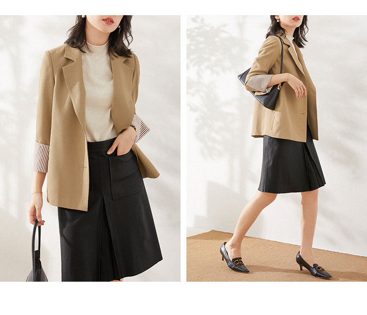 Genuine leather high waist pleated midi skirt