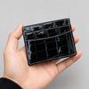 Black Crocodile Leather Card Holder for Men