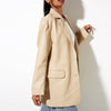 Women's faux leather blazer jacket