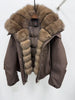 Fur Collar Jacket for Women with Detachable Fox Fur and Down 1 S