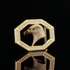 Eagle Head Belt Buckle in Gold with Rhinestones