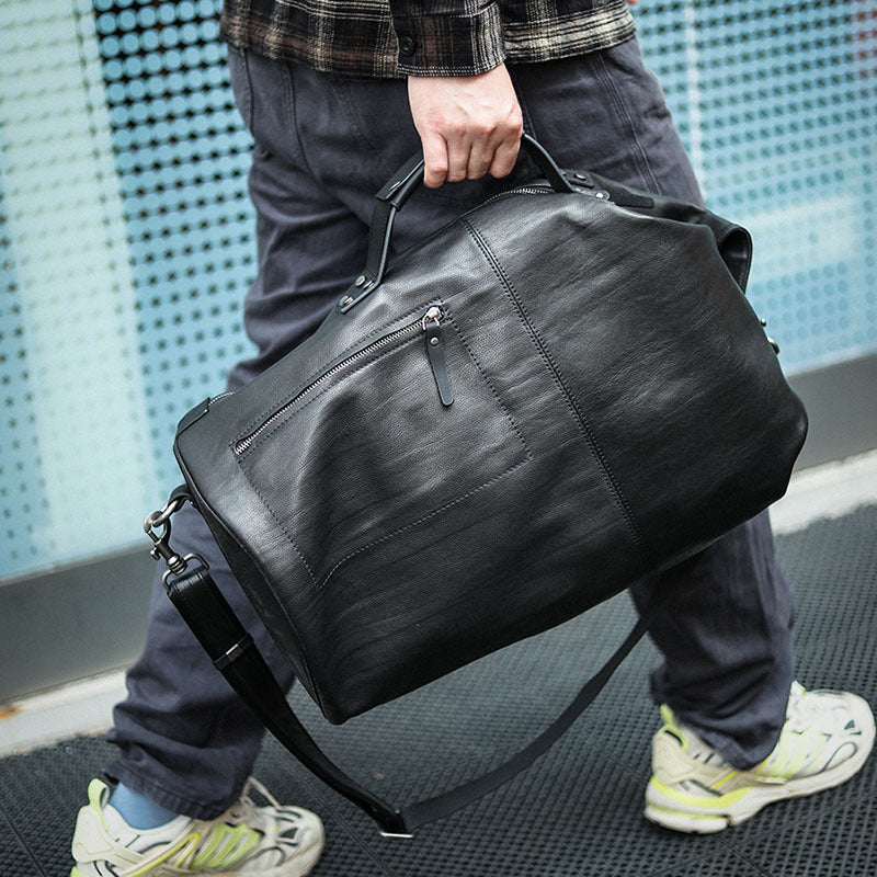 Men’s Genuine Leather Large Travel Bag