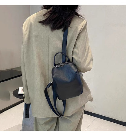 Women Mini Leather Backpack Purse Bag