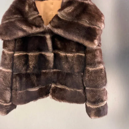 In Stock Women’s Natural Rabbit Fur Coat Winter Jacket