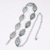Waist Chain with Turquoise Look Medallions for Women